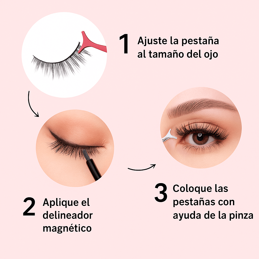 Pestañas Magnéticas reutilizables (Pack 3 pares)